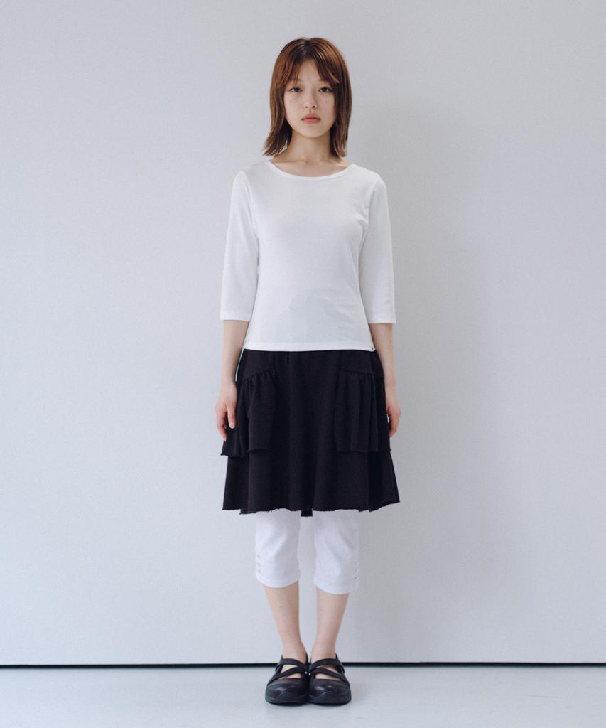 Ohesio Basic 3/4 Sleeve T-Shirt, White