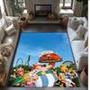 Asterix & Obelix Crystal Velvet Rug, Soft Anti‑Slip Crystal Velvet Carpet for Living Room Bedroom Home Decor