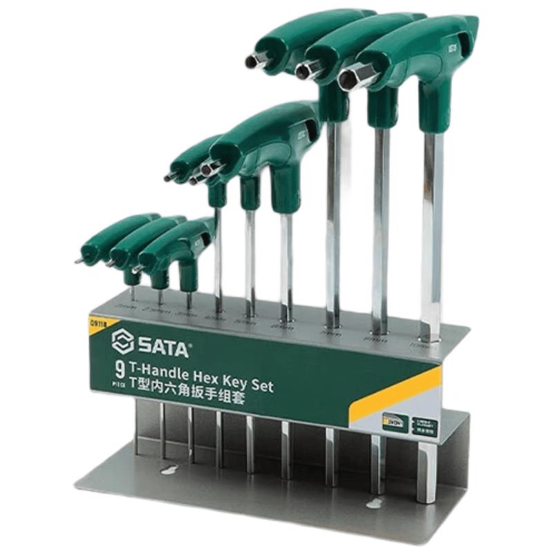 SATA T-Handle Hex Key Wrench Set (9-Piece)