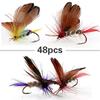 Wet Flies Fly Fishing Flies Kit Bass Salmon Trouts Flies Floating Sinking with Fly Box