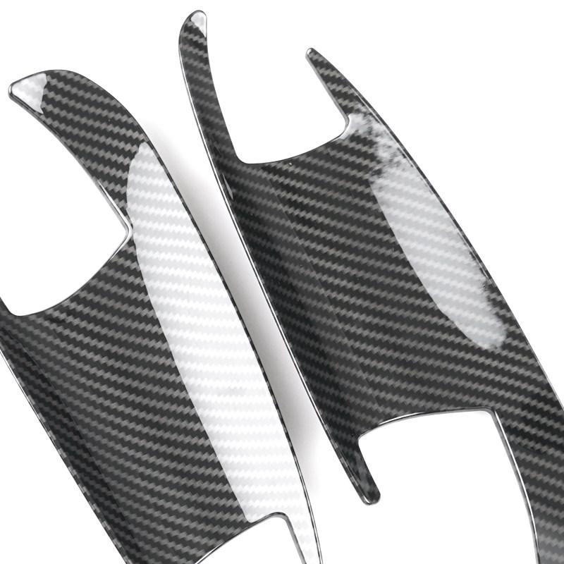 Carbon Texture Car Exterior Door Handle / Bowl Cover Trim For Mercedes Benz C E GLK ML CLA Class W166 W117 X204 W204 W212