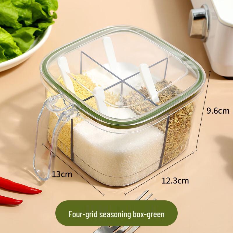 Sealed Multi-Compartment Kitchen Spice Organizer