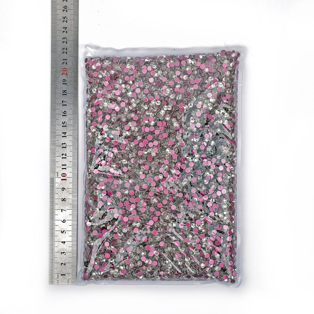 Weichen Rhinestone Big Bag White White Ab Color Flat Bottom Diamond Glue Bare Crystal Glass Nail Art Decoration