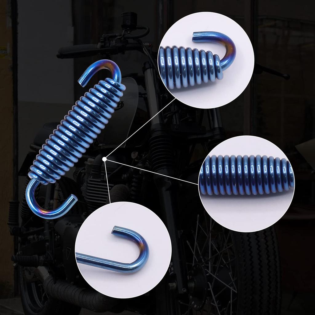 Ygmylandbb Motorrad Auspuffrohr Schalldämpfer Feder Feder Auspuffrohrfeder Flexibler Haken Motorradausrüstung