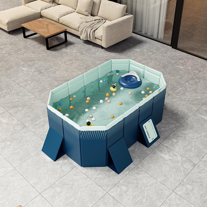 Foldable Inflatable-Free Pool: Ready-to-Use Large Family & Kids' Outdoor Bathing Pool