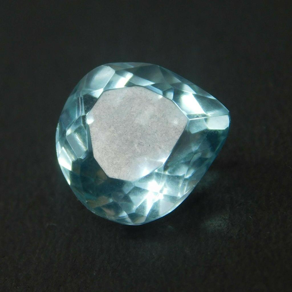 Natural Blue Aquamarine Loose Gemstone 7 ct Pear Cut Free Ship for Jewelry Making and Crafts