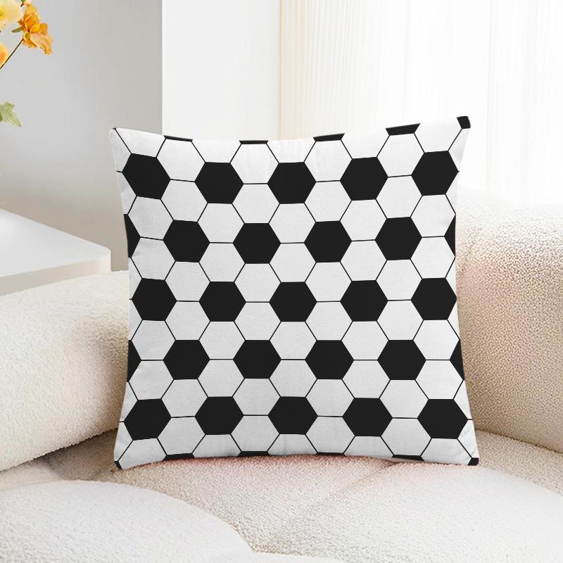 Черно-белая клетчатая декоративная наволочка для подушки, спальня, гостиная, квадратная наволочка для подушки 16x16Inch