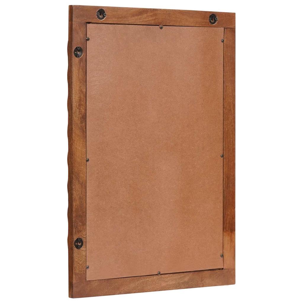 Bathroom Mirror with Acacia Brown Surface 50 x 70 x 2.5 cm
