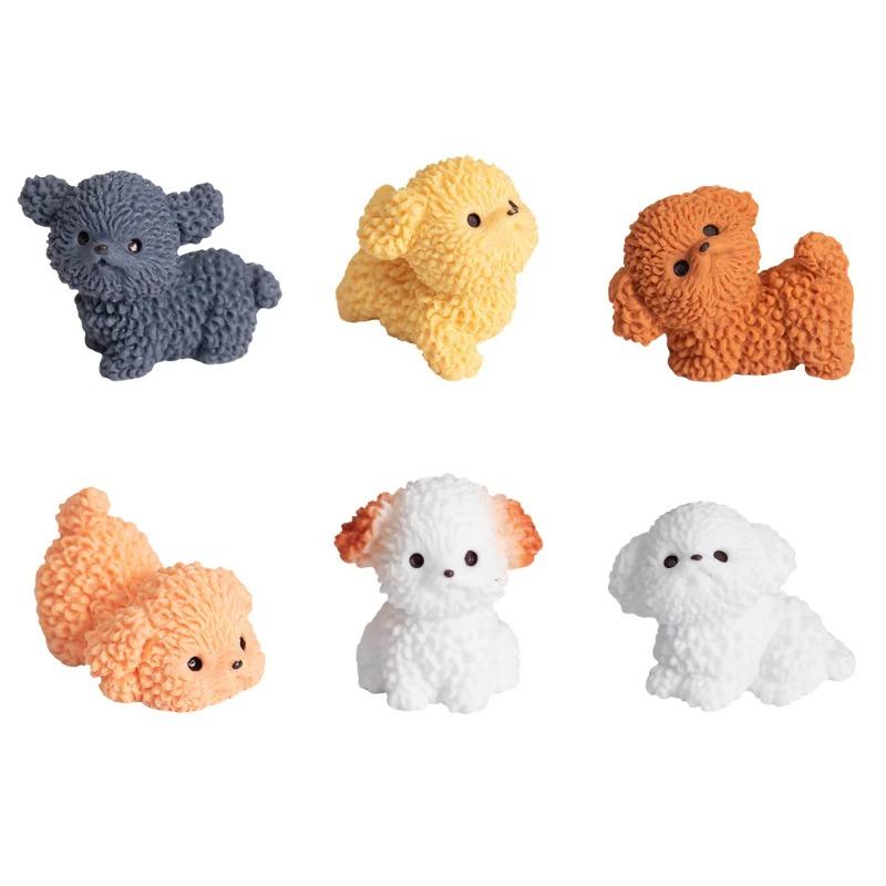 Figurines Miniatures Cute Puppy Dog Micro Landscape Ornaments for Home Decorations Room Decor DIY Desktop Car Accessories