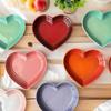 Ceramic Cat Bowl Heart Shaped Extra Wide Anti Vomiting Design for Stress Free Cat Feeding Time