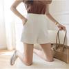 Summer 2024 Women's High Waist White A-line Suit Shorts: Loose, Casual Wide-Leg Design