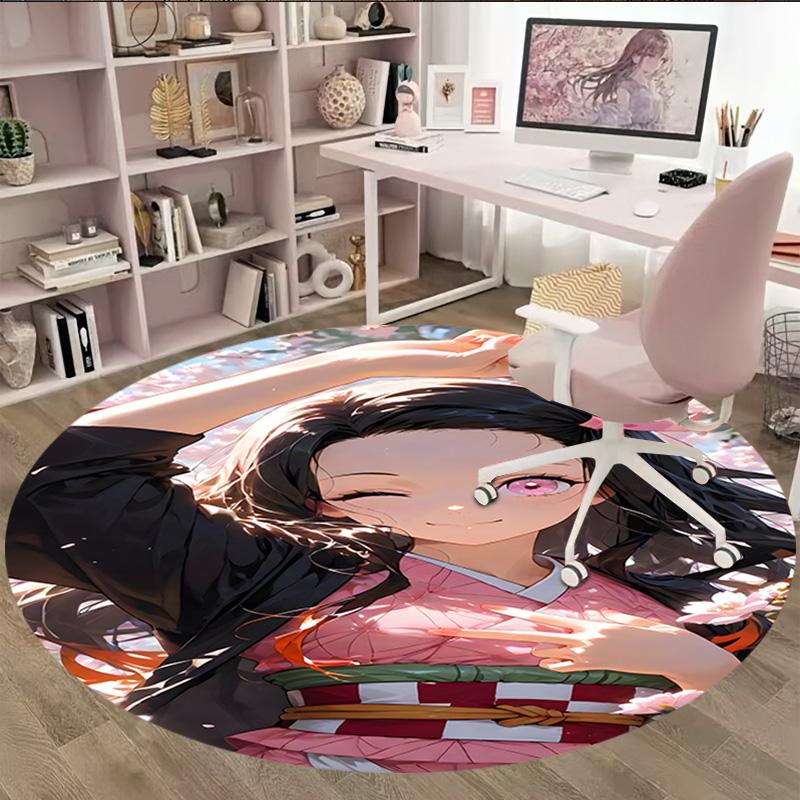 1pc nezouko Carpet, Round Rug, Comfortable, Suitable for Entryways, Living Rooms, Office, And Bedrooms, Christmas Decoration
