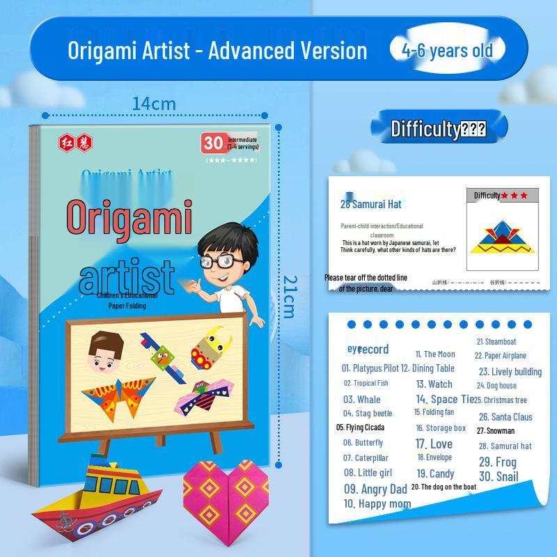 3D Origami Book: Educational Paper Folding for Kids Creativity and Focus