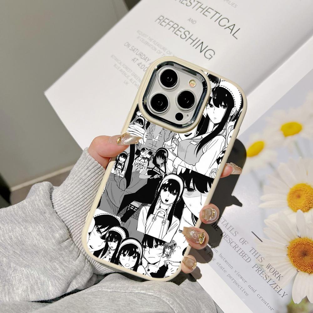 Ae98 SPY×FAMILY Anime Art Phone Cases for Samsung A13 A32 A53 A04e A54 S24 FE S23 Ultra Infinix Hot 40i Huawei P30 Metal Camera Protective Back Cover