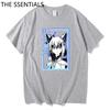 Hololive VTuber T-skjorte Unisex Harajuku tegneserie-grafikk-t-skjorter Unisex-tilfeldig bomullst-skjorte Herre Anime Kawaii Shirakami Fubuki T-skjorte