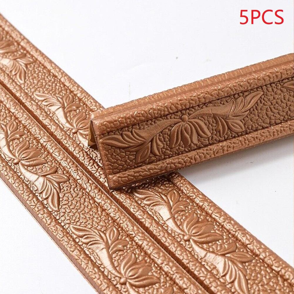 3D XPE Foam Molding Trim For Wall Decoration DIY Skirting Sticker Border Trim For TV Background Wall Cabinets And Study Room