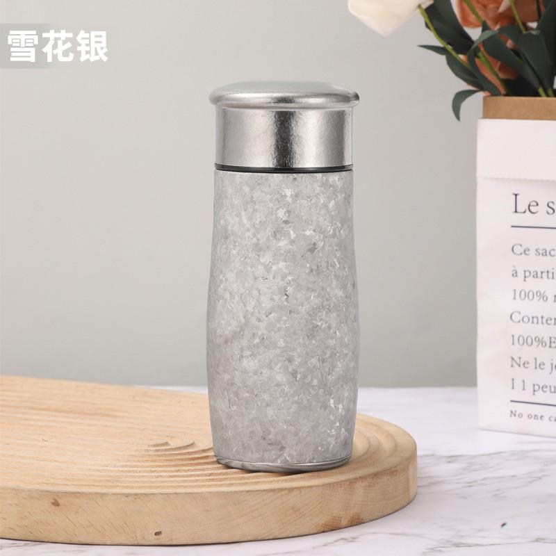 Titanium Double Wall Insulated Travel Mug 260ml Lightweight Portable Water Bottle Men Women Office Outdoor Gym