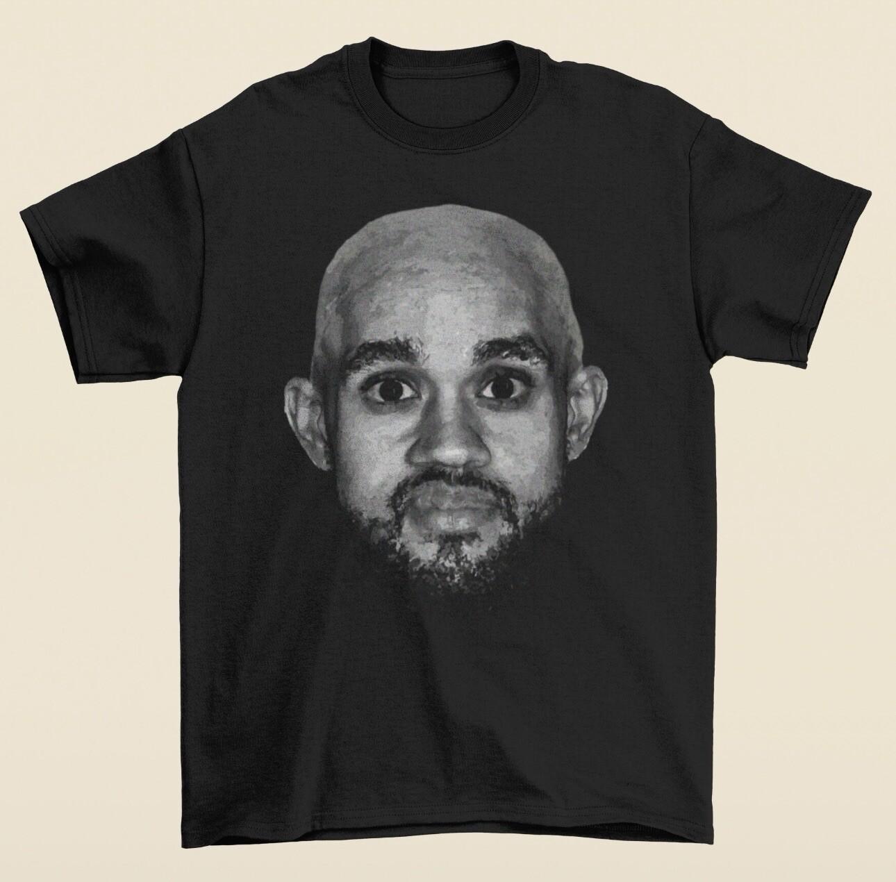 Bald Derrick White Funny Vintage Style Face T-shirt L