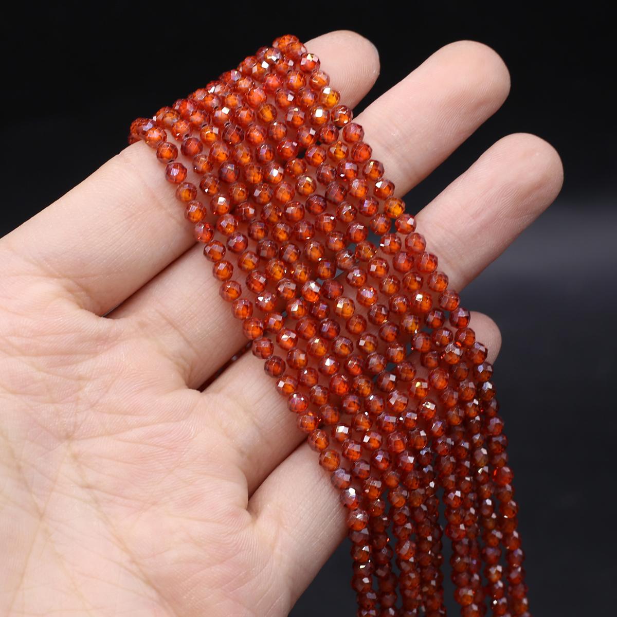 

Граненые бусины натуральный камень циркон маленькие бусины 3 мм подвески для изготовления ювелирных изделий DIY ожерелье браслет серьги аксессуар 3mm