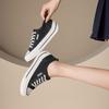 Summer canvas shoes new women's one-pedal round head lace-up non-slip thick-soled casual board shoes