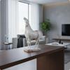 Resin Horse Sculpture Aged-Look Statue Decor Rustic for Interior Designers