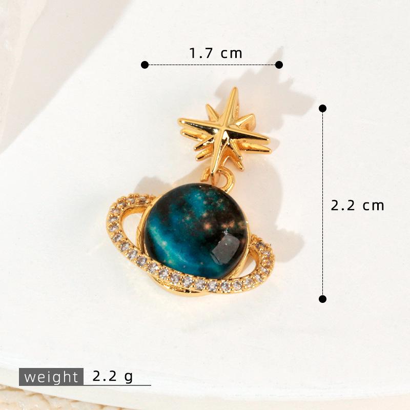 Kupfer Sternenhimmel Sonne & Mond Anhänger Halskette - Vielseitiges Luxus Schlüsselbein Kette Accessoire