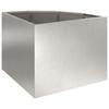 Corner Planter Silver 45 X 45 X 35 Cm Stainless Steel