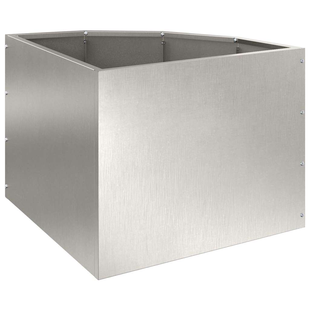 Corner Planter Silver 45 X 45 X 35 Cm Stainless Steel