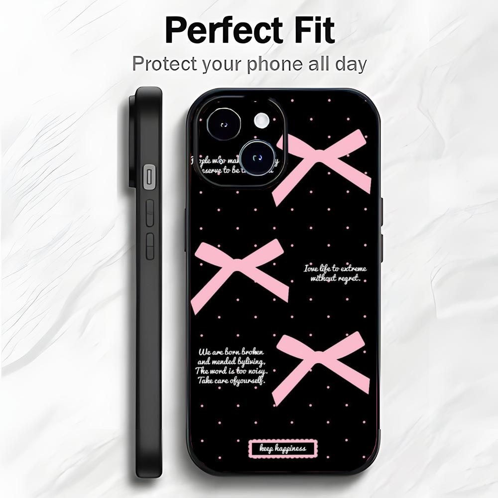 Bow Elegant Cute Accessory Art Phone Case Phone Case Soft Packaging Lightweight For iPhone17 16 15 14 13ProMax