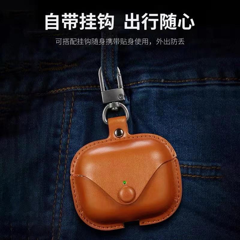 Retro brown niche leather AirPods4 protective case 3rd generation Pro2 earphone case wireless bluetooth soft 2nd generation Pro3