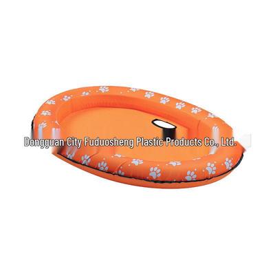 Large Inflatable Pet Float: Dog/Cat Floating Bed with Fabric Cover