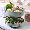 Double Layers Hot Pot Drain Basket Large Capacity Vegetable Container For Home
