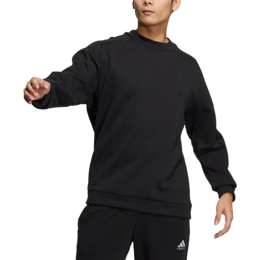 adidas Sweatshirts Men's Black Crew Neck Moderate Regular HN8966