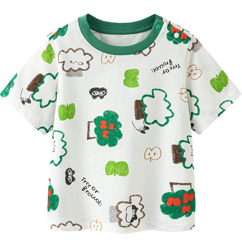 Minibala Unisex Plant Fiber Fruit Print T-Shirt 120