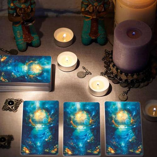 GZSYXHJYXGS Sea of ??Wisdom Oracle Cards, Mystical Creatures Undersea Oracle Cards, Underwater and Nautical Themed Oracle Deck, Oracle Cards for Begin