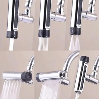 6 Modes Kitchen Splash Proof Faucet 360° Rotating Water Saving Water Tap Extender Universal Multi-functional Washbasin Water Tap