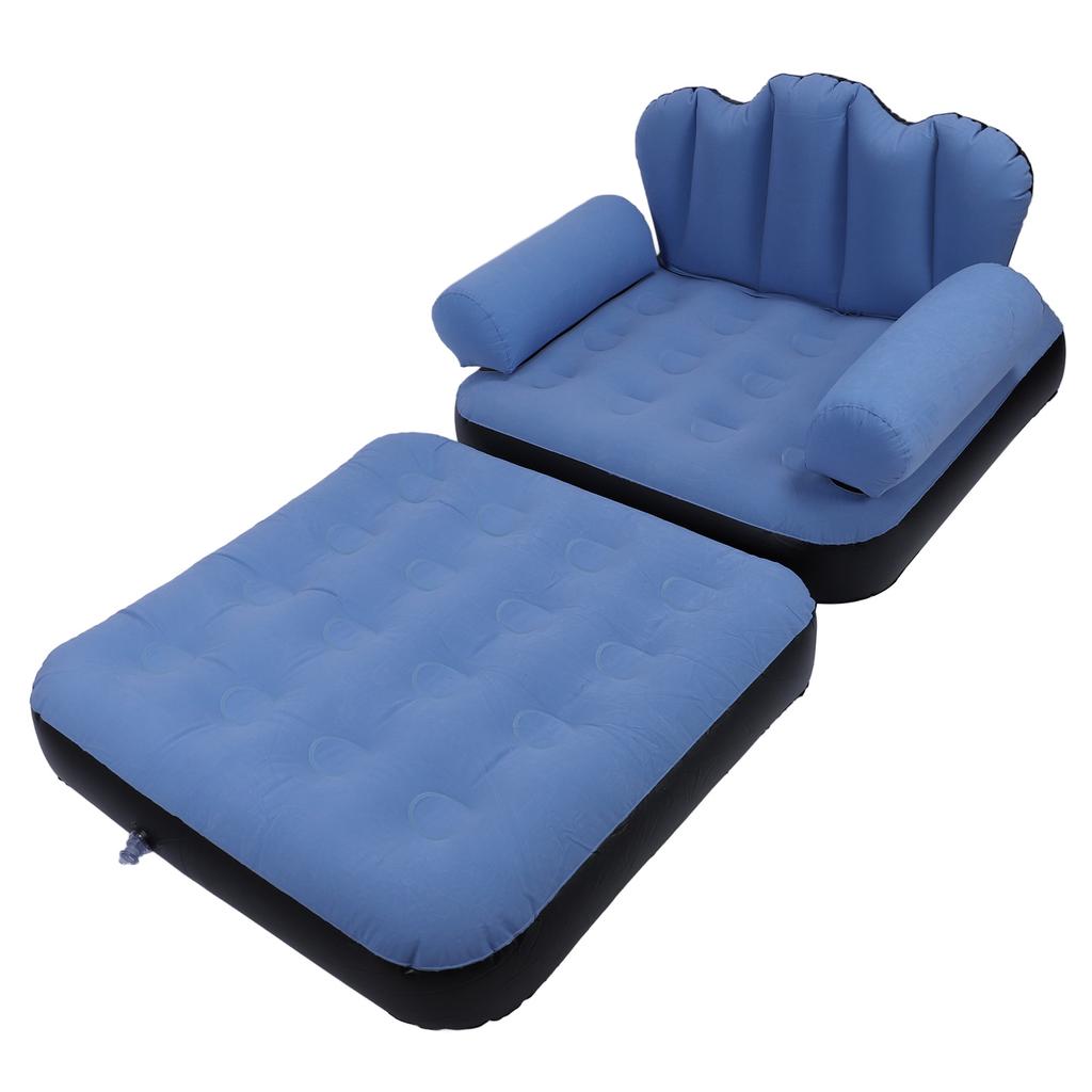 Dual Purpose Inflatable Sofa Chair Multifunction Folding Inflatable Sofa Bed and Inflatable Chair for Indoor Outdoor