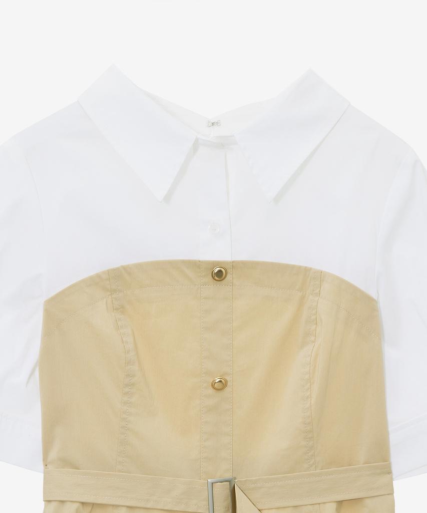 Mind Bridge Woman [W] Shirt Layered Belted Dress