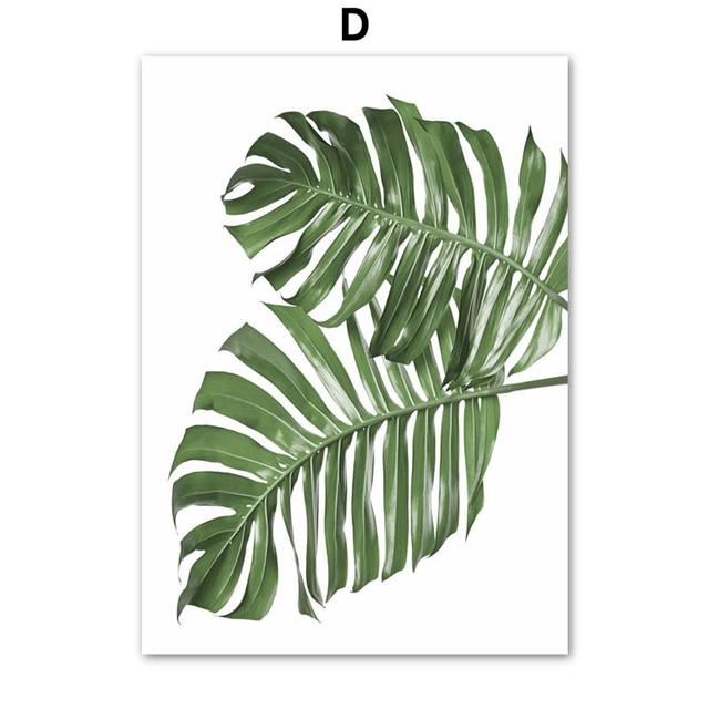 Scandinavian Plant Canvas Picture Modern Nordic Posters and Prints for Living Room Frameless Art Picture for Home Design No Frame