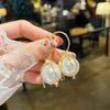 Elegant Zircon Crystal Dangel Earrings For Women Simulation Pearl Rhinestone Butterfly Drop Earring Wedding Party Jewelry Gifts
