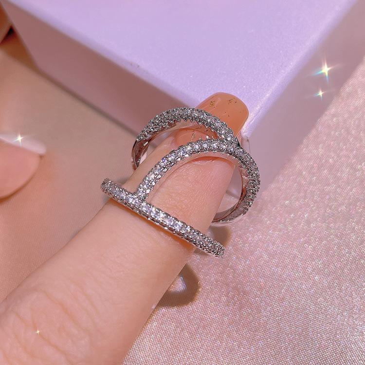 Xiaoxiangfeng Retro Cold Wind Ring, Simple Personality, Simple Geometric, Simple And Versatile Diamond Ring