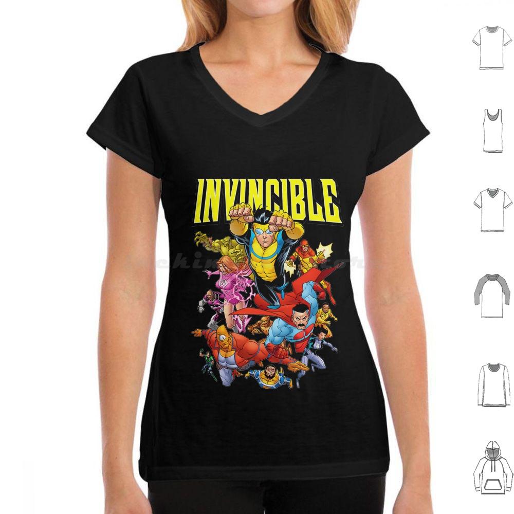 Invincible Invincible Cartoon T Shirt Cotton Men Women DIY Print Invincible Comics Anime Manga Invincible Comic Superhero Omni