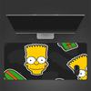 Bart Simpson Mouse Pad, Large Gaming Desk Mat, Non-slip XXL Mousepad for Laptop & Tablet, Mini PC Playmat with Stitched Edges
