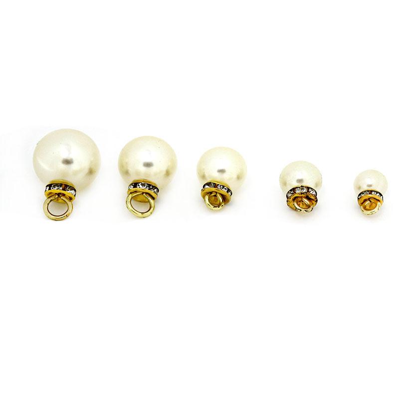 20Pcs 8/10/12/14/16mm Round Imitation Pearl Charm For Jewelry Making Dangle Earrings Pendant DIY Bracelet Accessories Wholesale