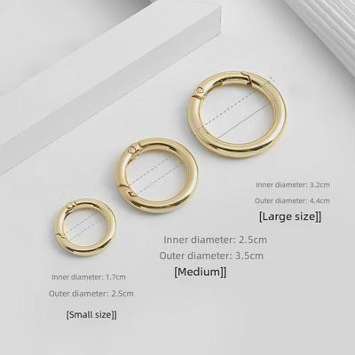 Fibbia per Cintura con Anello a Molla Regolabile - Accessorio Hardware a Cerchio Grande