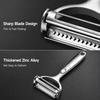 2-in-1 Multifunctional Vegetable Peeler with Stainless Steel Julienne Blade Sharp Handheld Kitchen Peeler Tool for Potato Carrot Cabbage Fruit