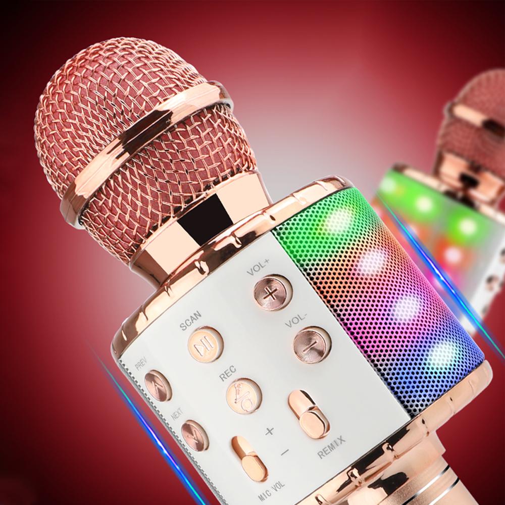Portable BT Microphone Wireless Microphone Professional Speaker Music Player Handheld Microphone Singing Recorder Mic