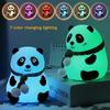 Cute Panda Night Light Silicone Nursery Sleeping Lamp Touch Control Nightlights USB Rechargeable Table Lamp for Baby Child
