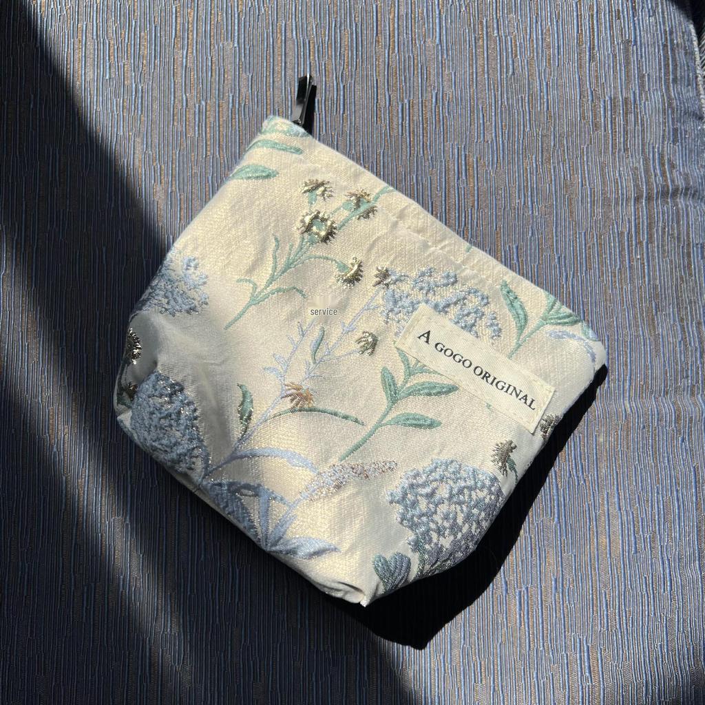 Girls' Small Canvas Makeup and Toiletry Bag with Zipper for Lipstick and Pencils