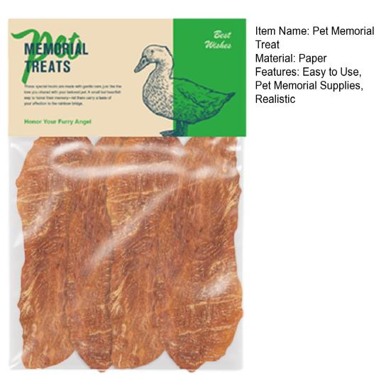 Pet Memorial Treat Paper Chicken Fish Slices Pet Bereavement Supplies Realistic Pet Treat Replica for Deceased Cats Dogs Memorial Ceremony